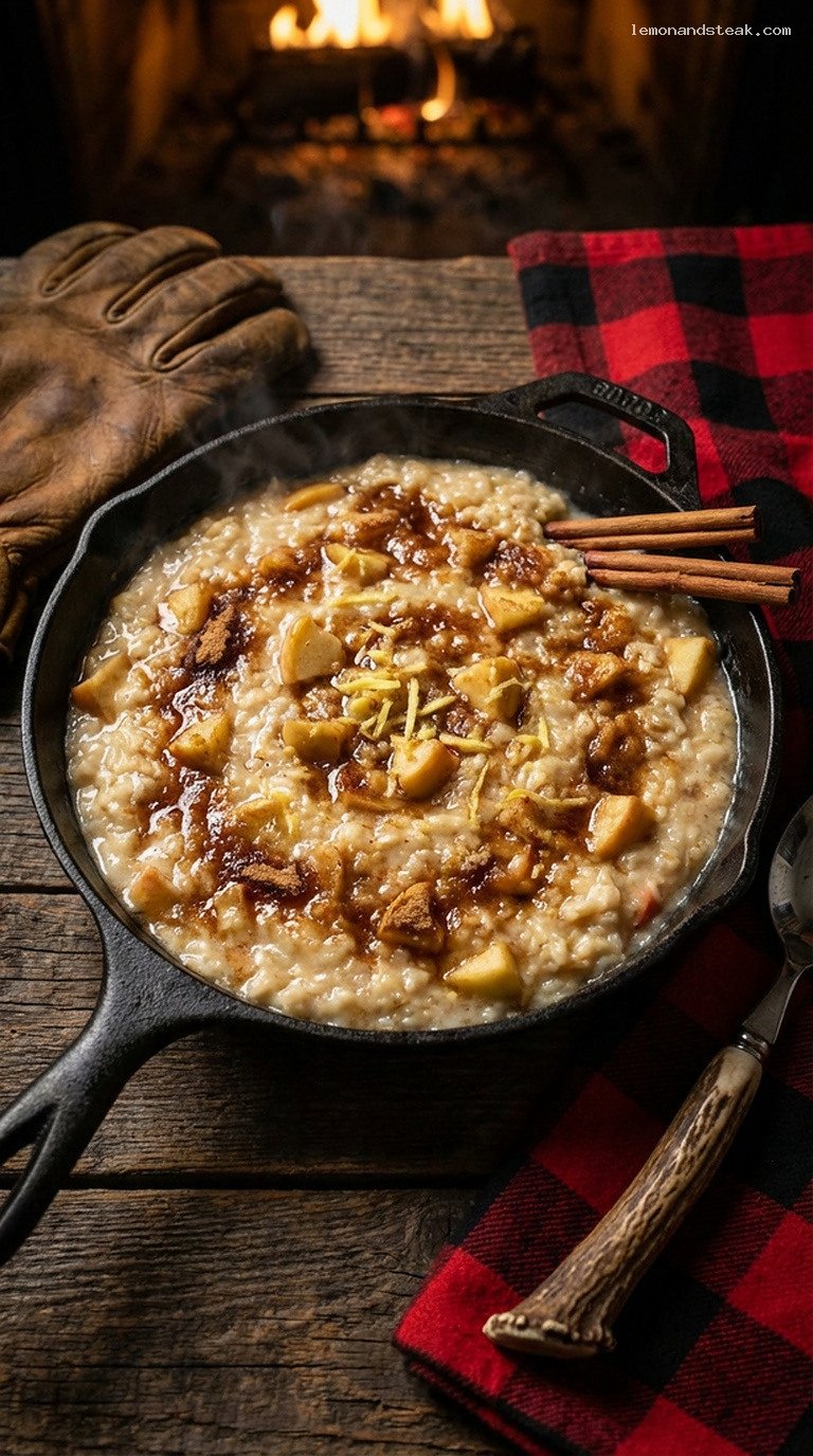 Apple Ginger Skillet Rice Pudding With Warm Spices