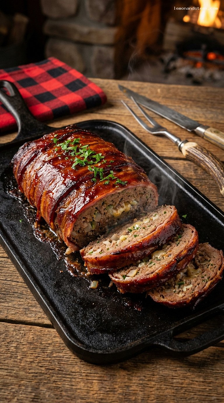 Bacon-Wrapped Meatloaf With Tangy Tomato Glaze