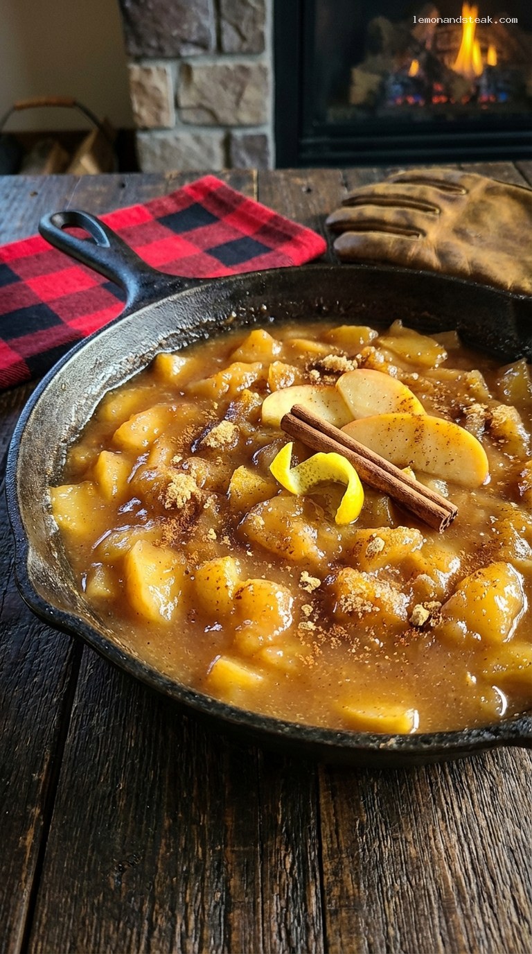 Caramelized Ginger Cinnamon Skillet Applesauce