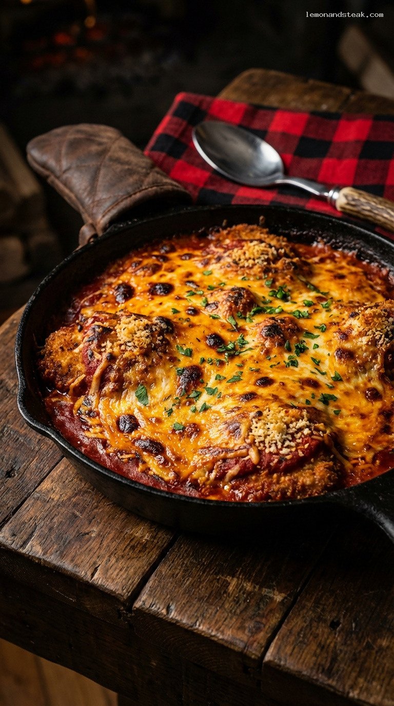 Cheddar-Topped Chicken Parmesan Pasta Bake