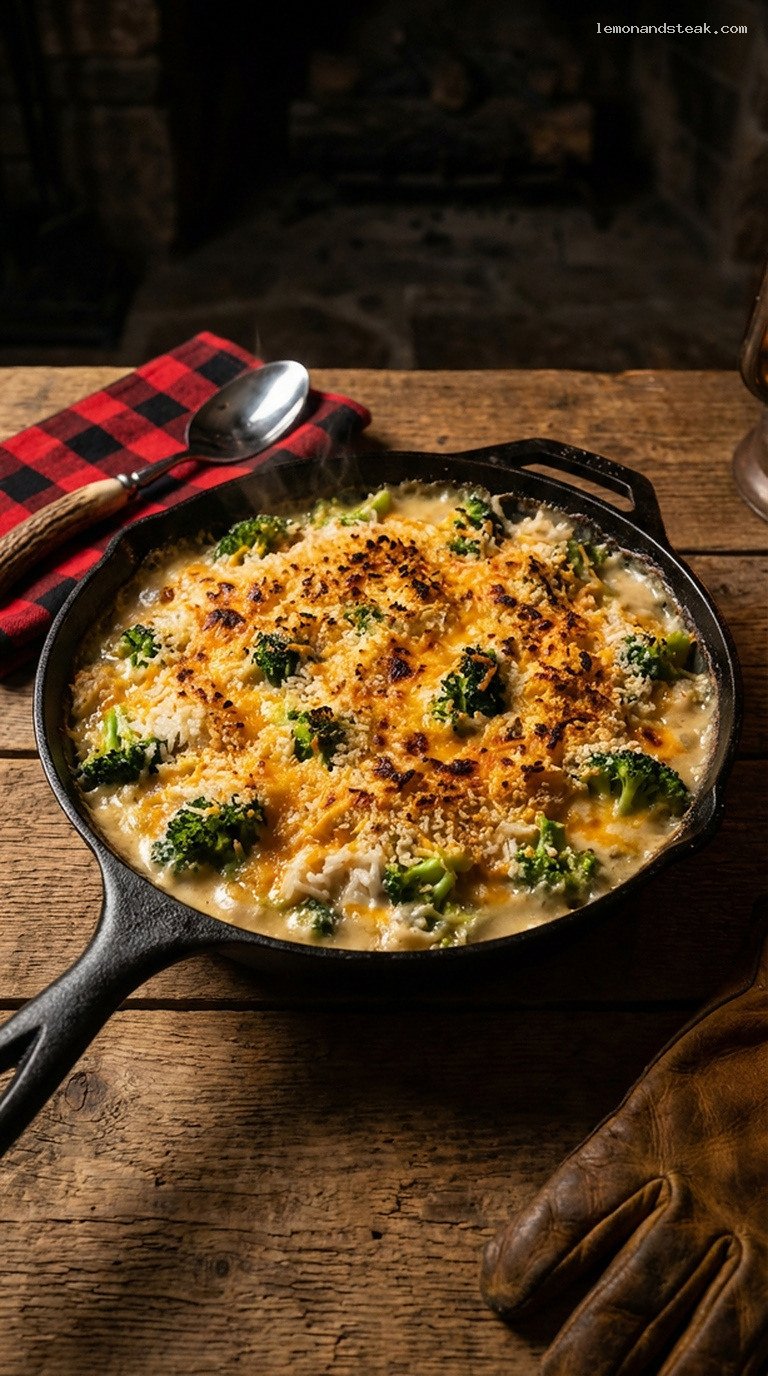 Cheesy Broccoli and Rice Bake with Crispy Topping