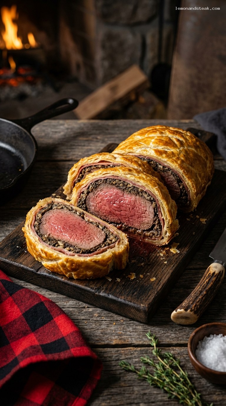Classic Beef Wellington with Mushroom Duxelles and Pâté