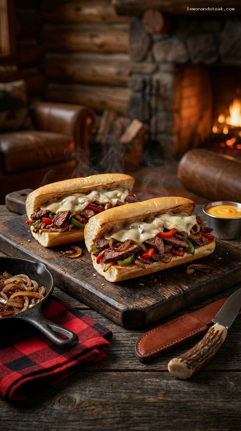 Classic Philly Cheesesteak with Provolone and Caramelized Onions