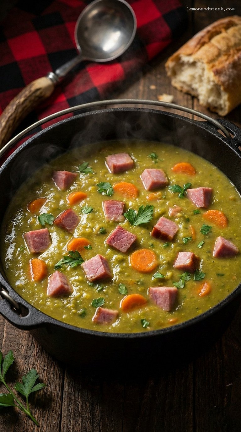 Comforting Smoky Ham and Split Pea Soup