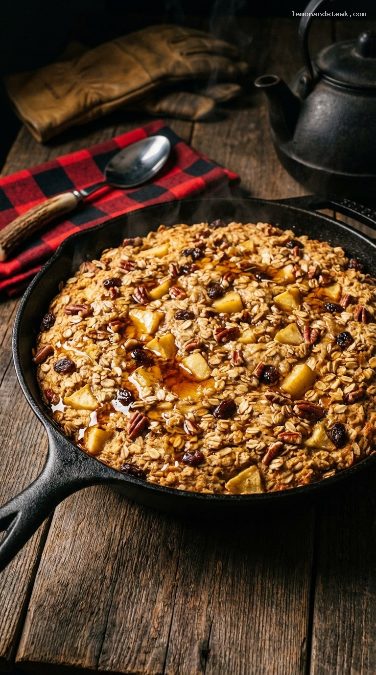 Cozy Apple Cinnamon Baked Oatmeal with Maple and Raisins