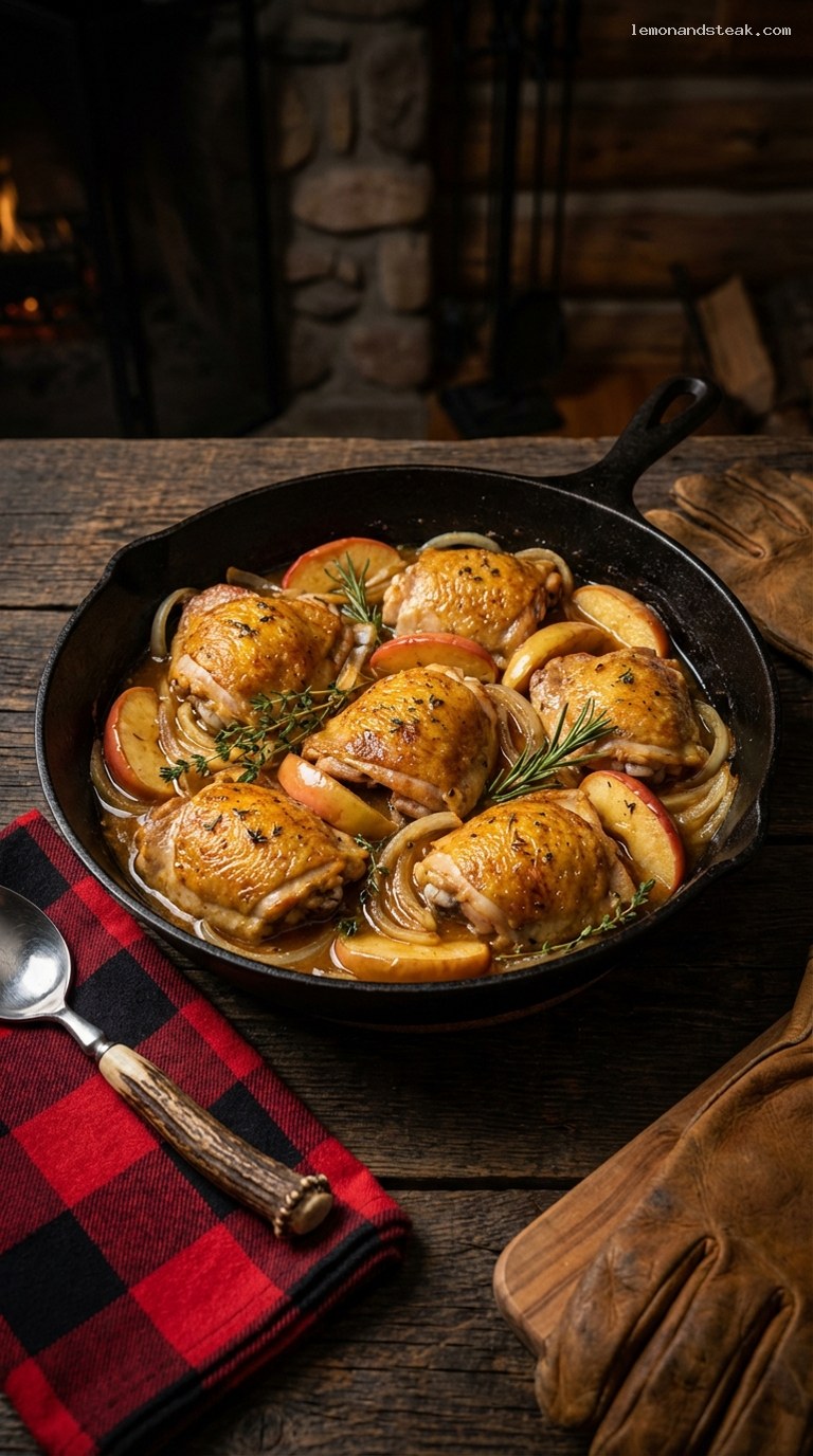 Cozy Cast-Iron Apple Cider Chicken Thighs