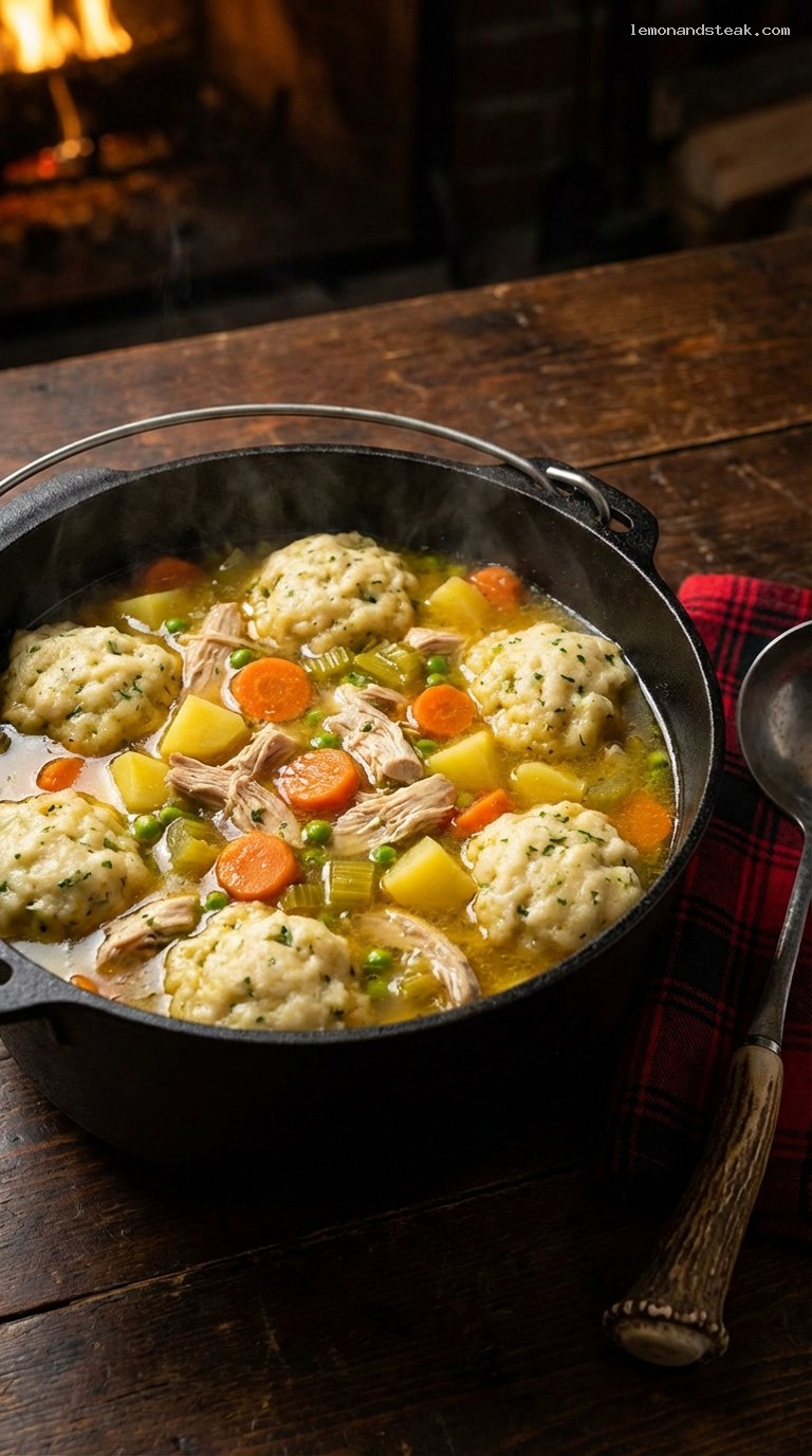 Cozy Chicken and Herb Dumpling Hearth Soup