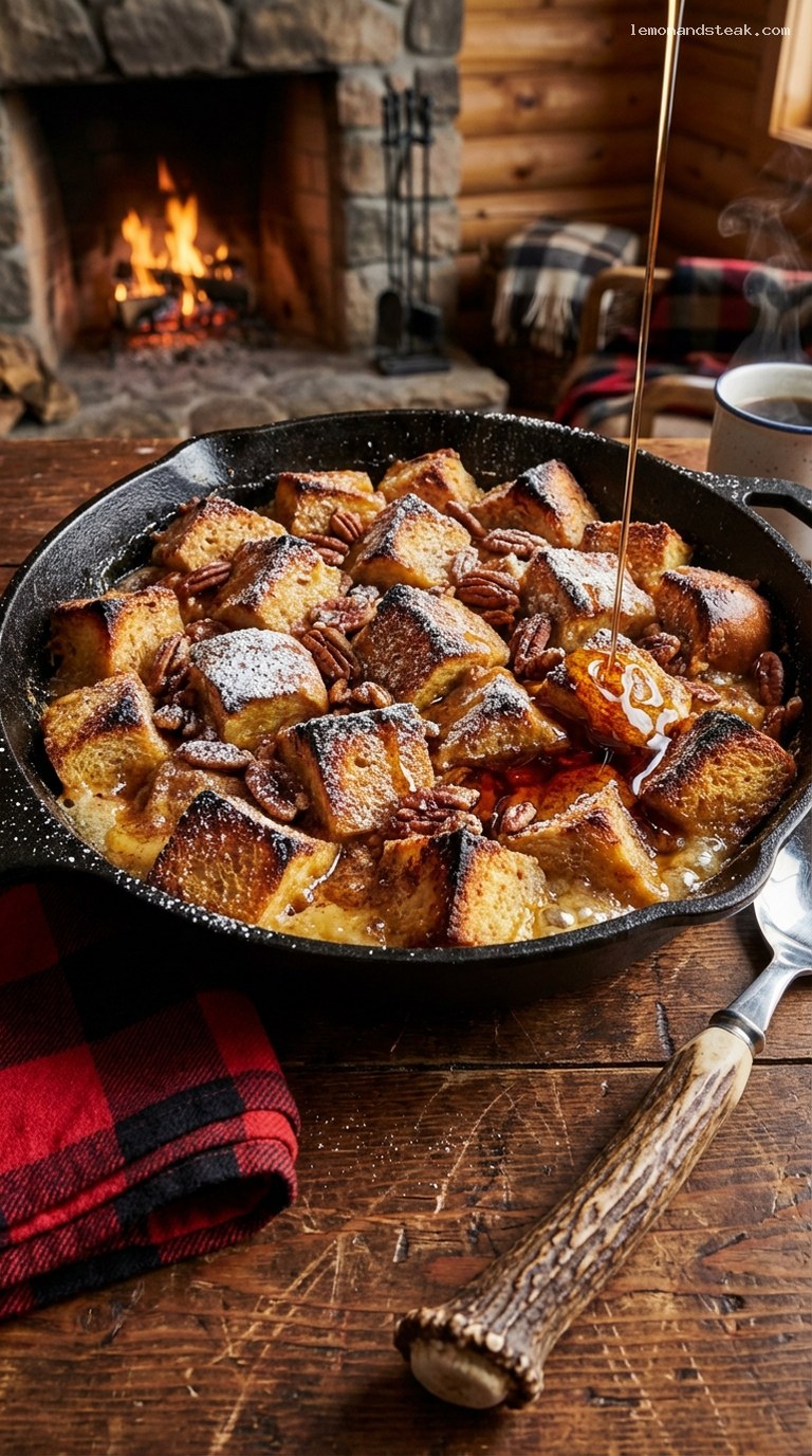 Cozy Cinnamon-Maple Baked French Toast Skillet