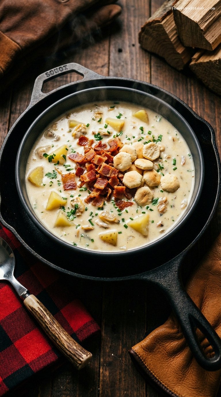 Cozy Creamy Clam Chowder with Potatoes and Aromatics