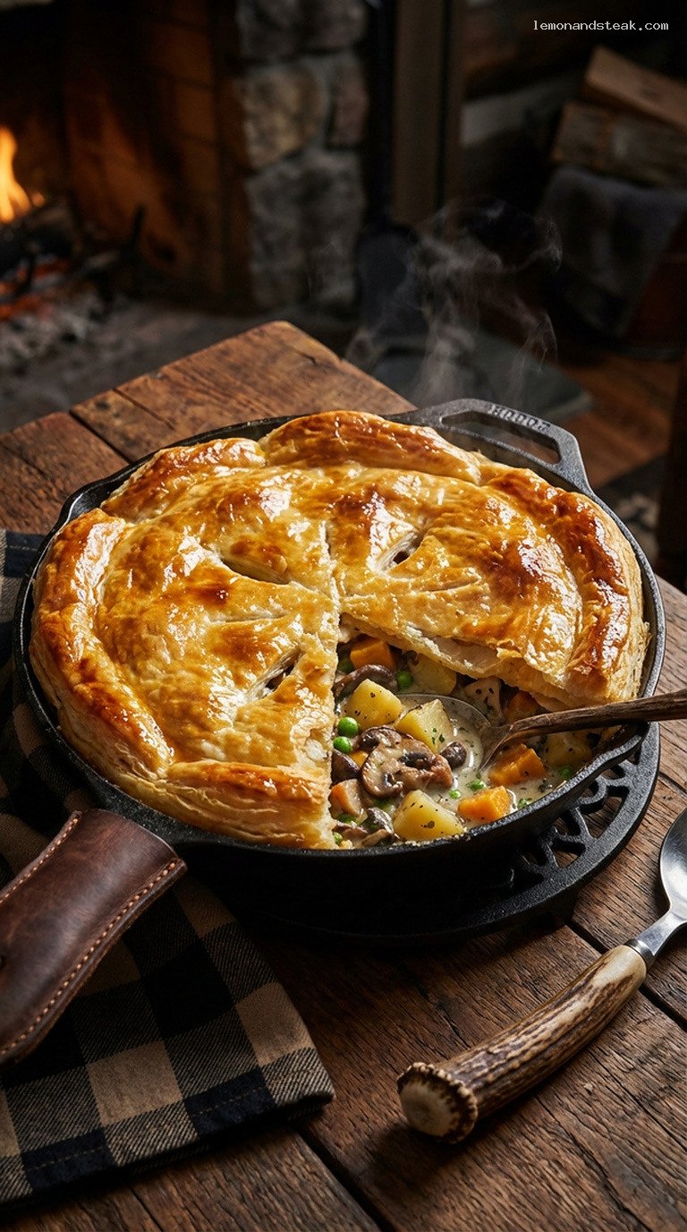Cozy Creamy Vegetable and Wild Mushroom Pot Pie