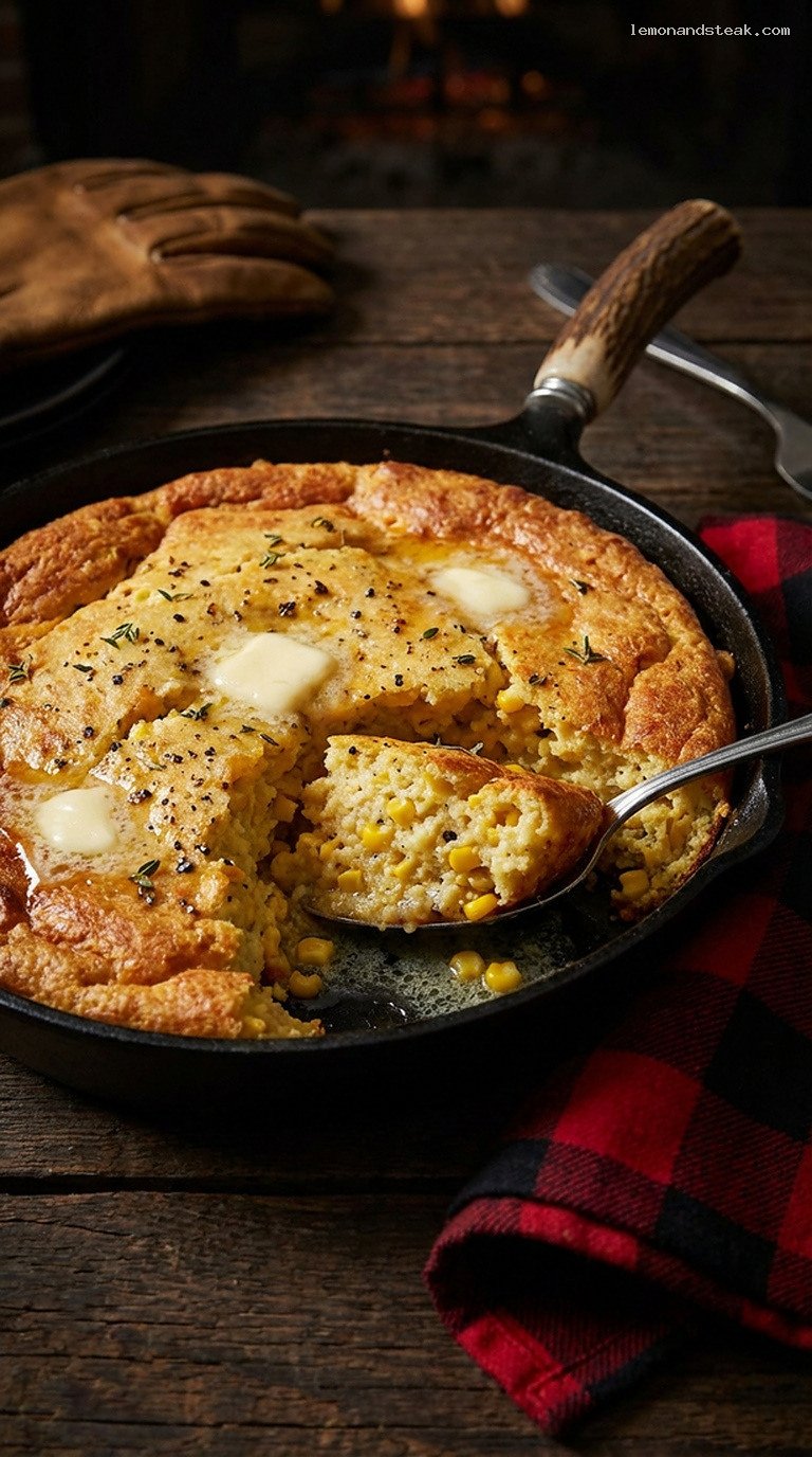 Creamed Corn Spoonbread With Thyme and Cracked Pepper