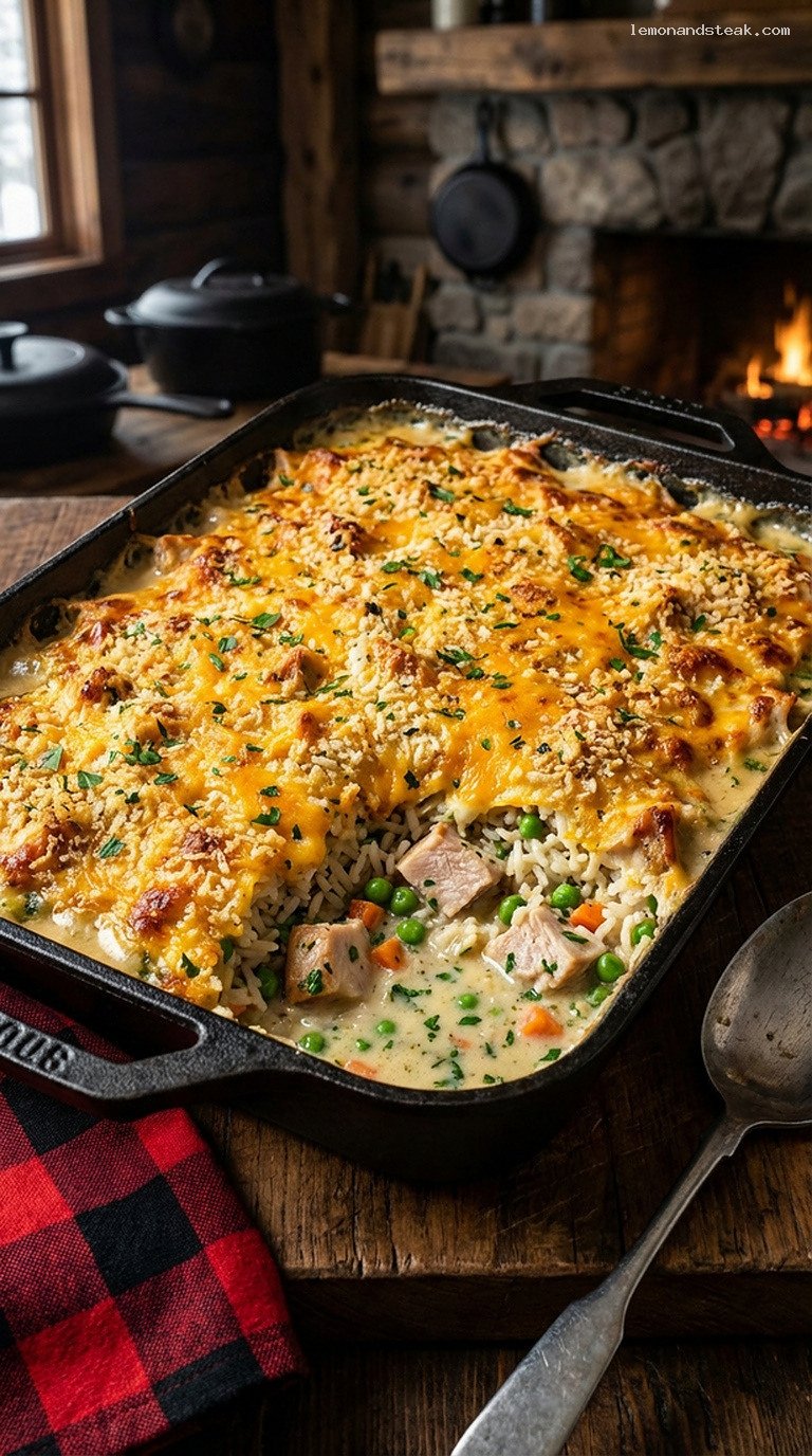Creamy Herbed Turkey and Rice Casserole