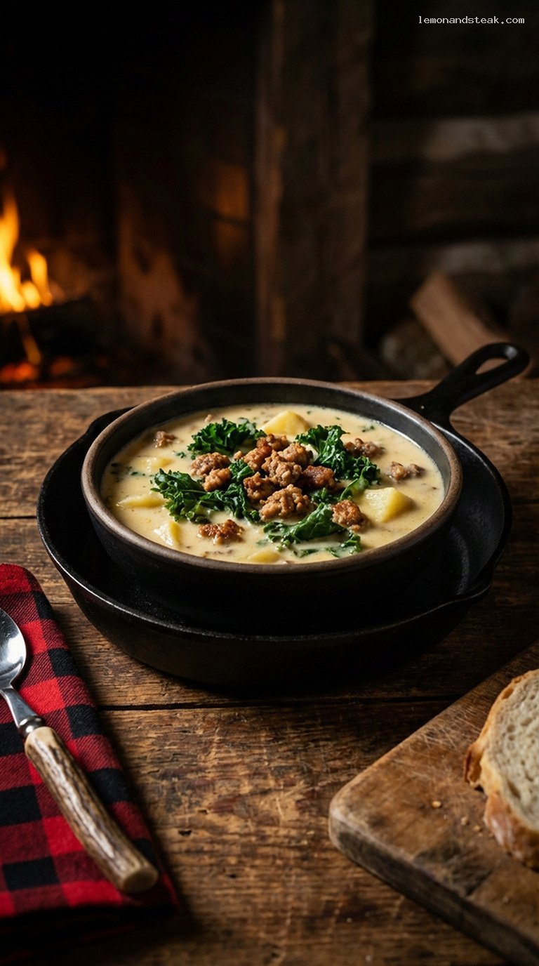 Creamy Sausage and Potato Soup with Kale