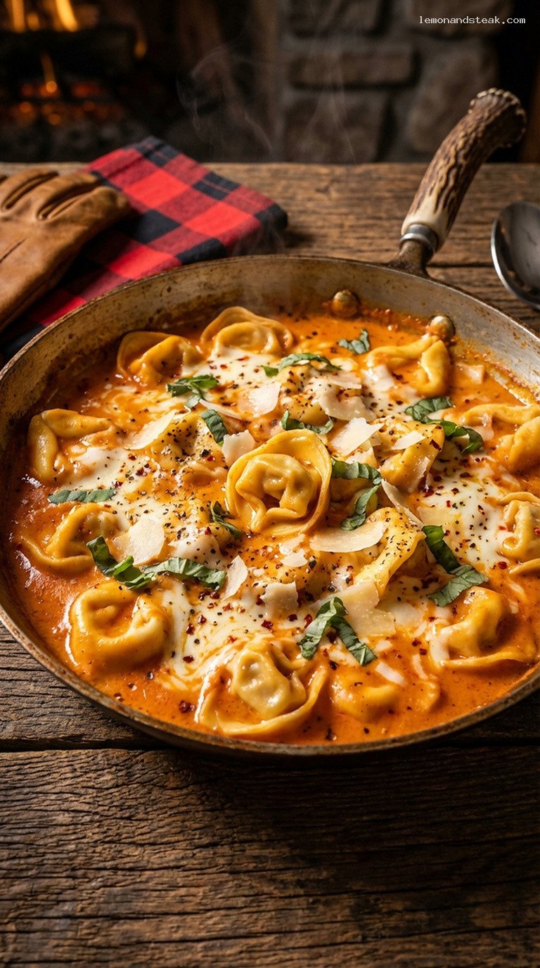 Creamy Tomato Basil Tortellini Skillet