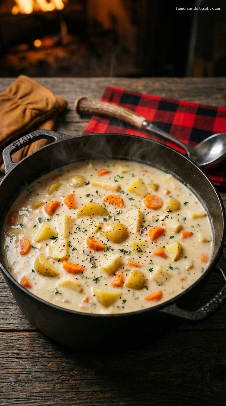 Creamy Winter Vegetable Chowder with Carrots and Parsnips