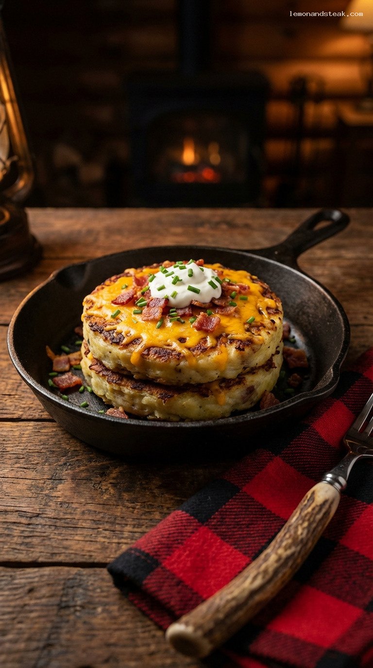 Crispy Bacon and Cheddar Mashed Potato Cakes