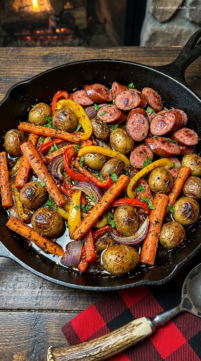 Fire-Roasted Vegetable and Sausage Hearth Bake