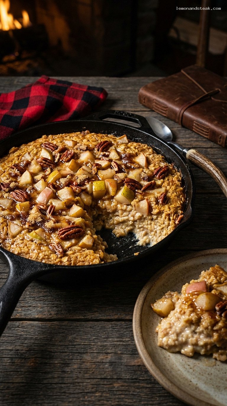Ginger-Pear Baked Oatmeal Breakfast Casserole