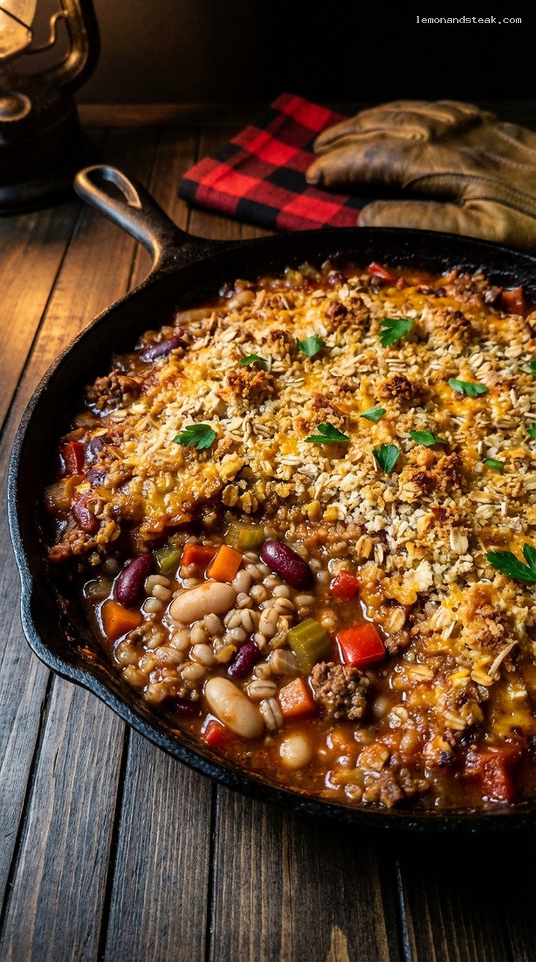 Hearty Cast-Iron Bean and Barley Hot Dish