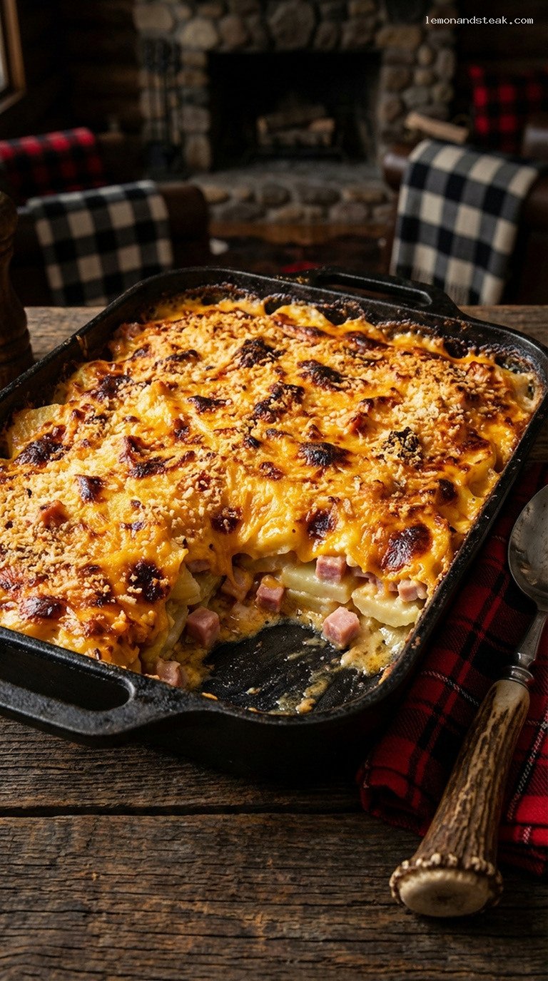 Hearty Cheesy Ham and Potato Bake