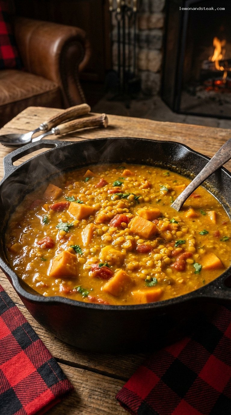 Hearty Lentil and Sweet Potato Curry Bowl