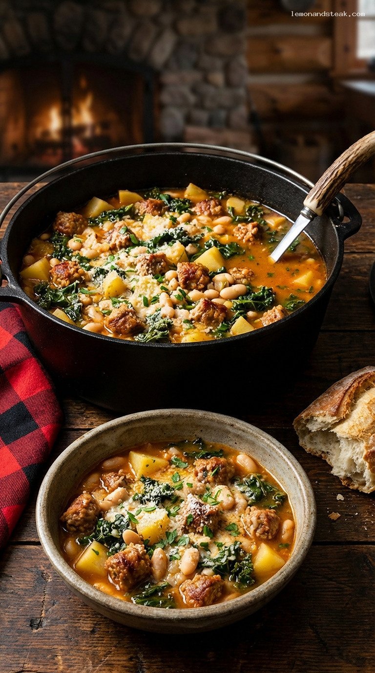 Hearty Sausage and Kale White Bean Stew