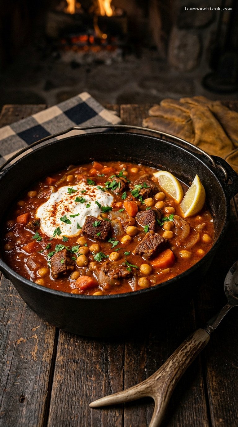 Hearty Spiced Chickpea and Beef Stew
