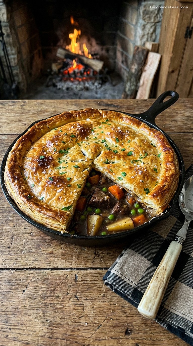 Irish Beef and Vegetable Pie with Stout Gravy