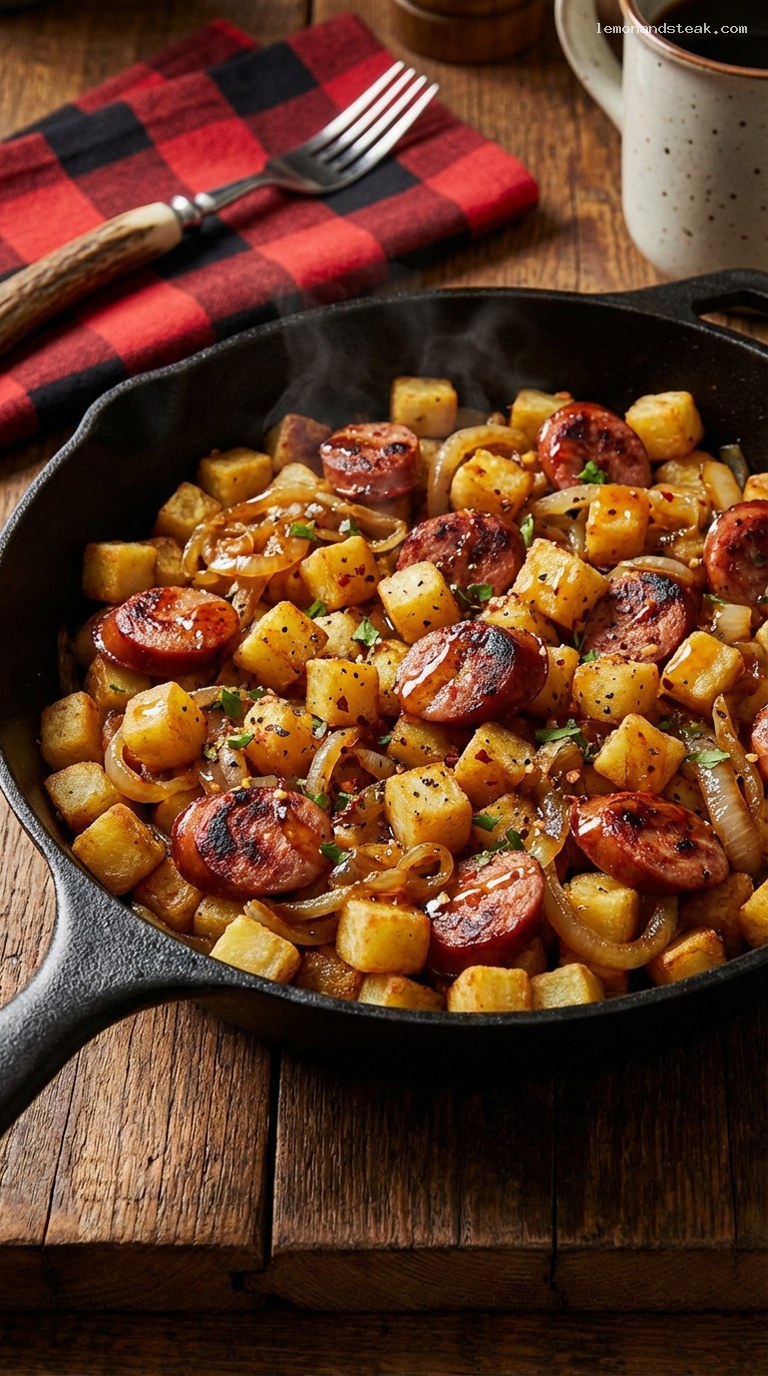 Lumberjack Breakfast Hash With Crispy Potatoes and Maple-Pepper Glaze