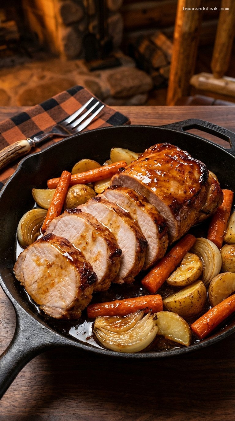 Maple-Ginger Pork Roast With Roasted Root Vegetables