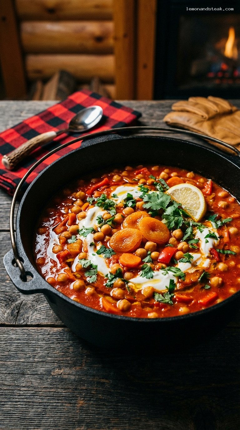 Moroccan Chickpea Stew With Tomatoes and Apricots