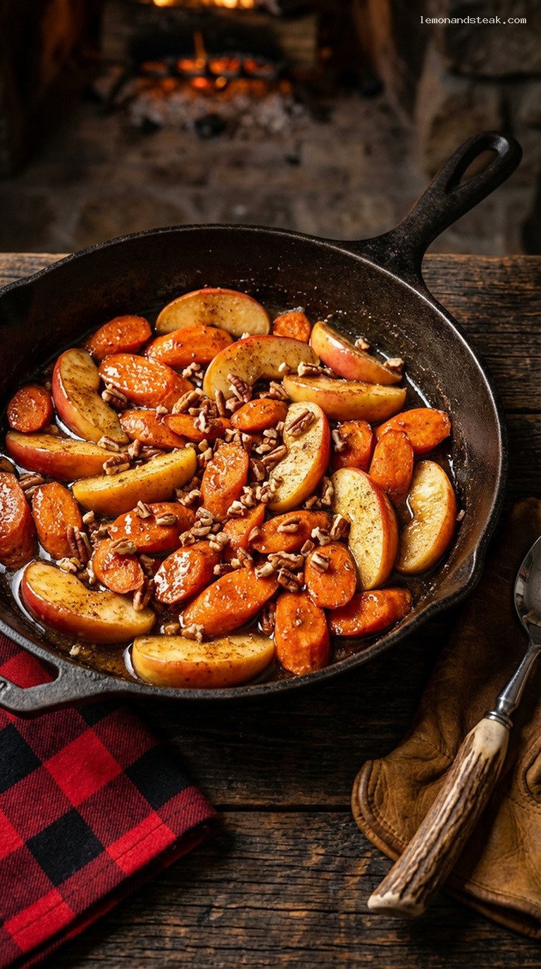 Rustic Brown Sugar Carrot and Apple Skillet