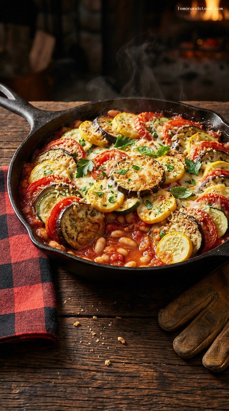Rustic Ratatouille and White Bean Bake
