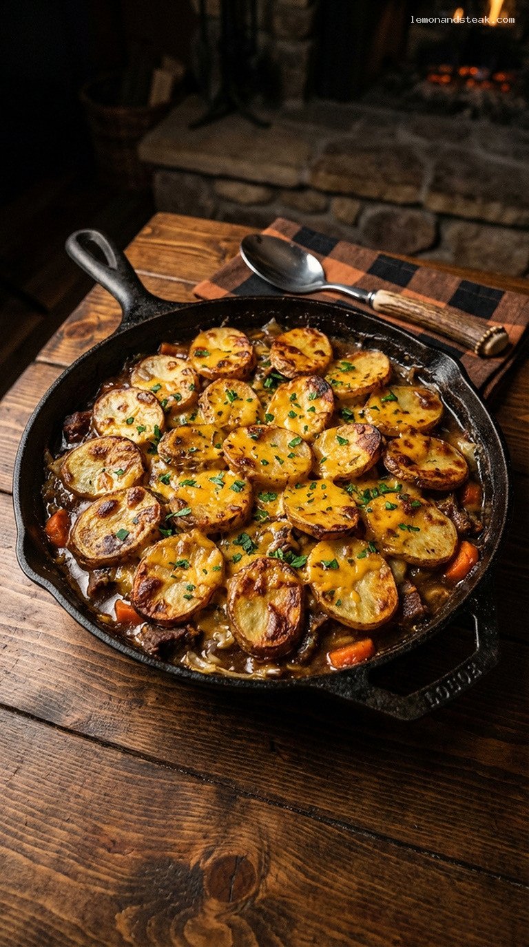 Rustic Skillet Beef and Cabbage Cottage Bake