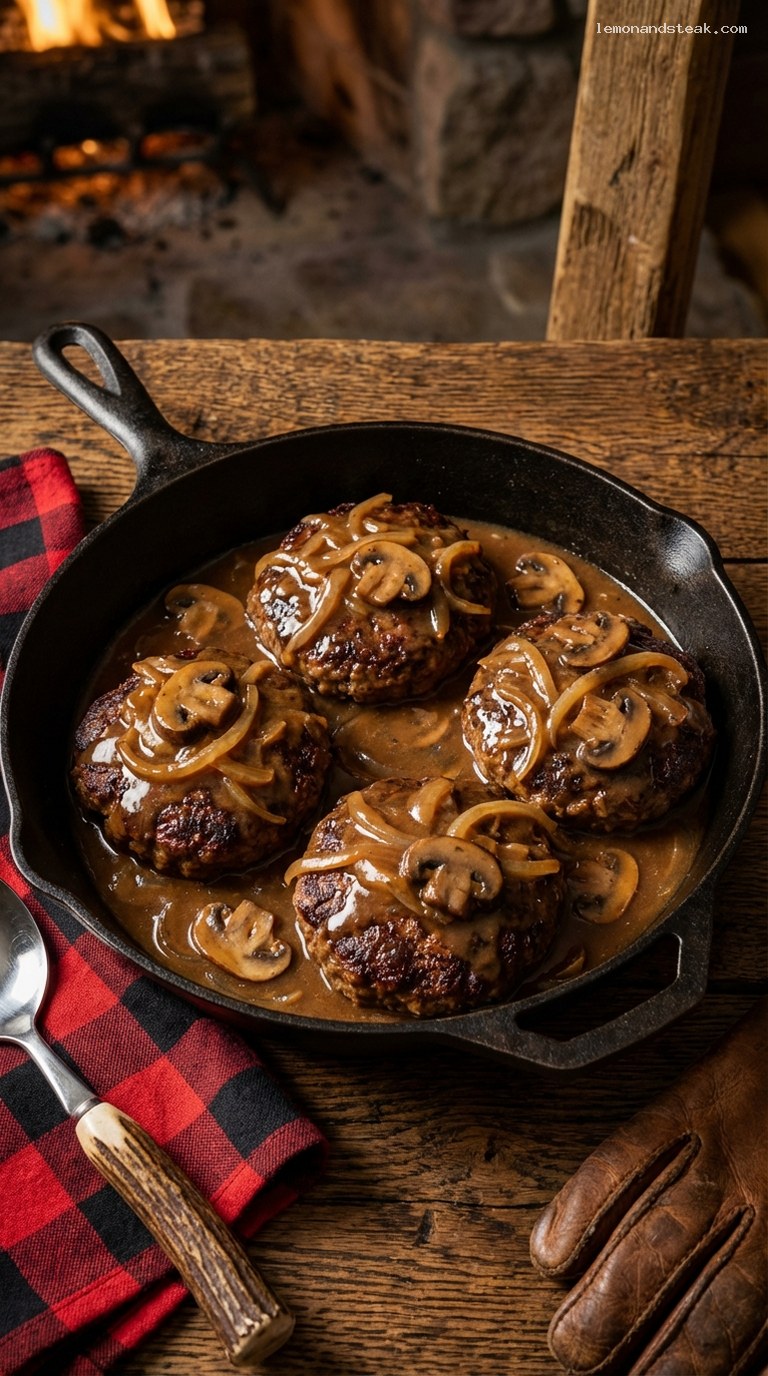 Salisbury Steak with Mushroom and Onion Gravy