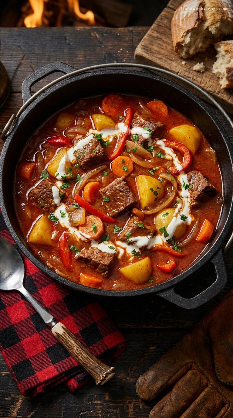 Slow-Simmered Hungarian Goulash With Paprika, Beef, and Potatoes