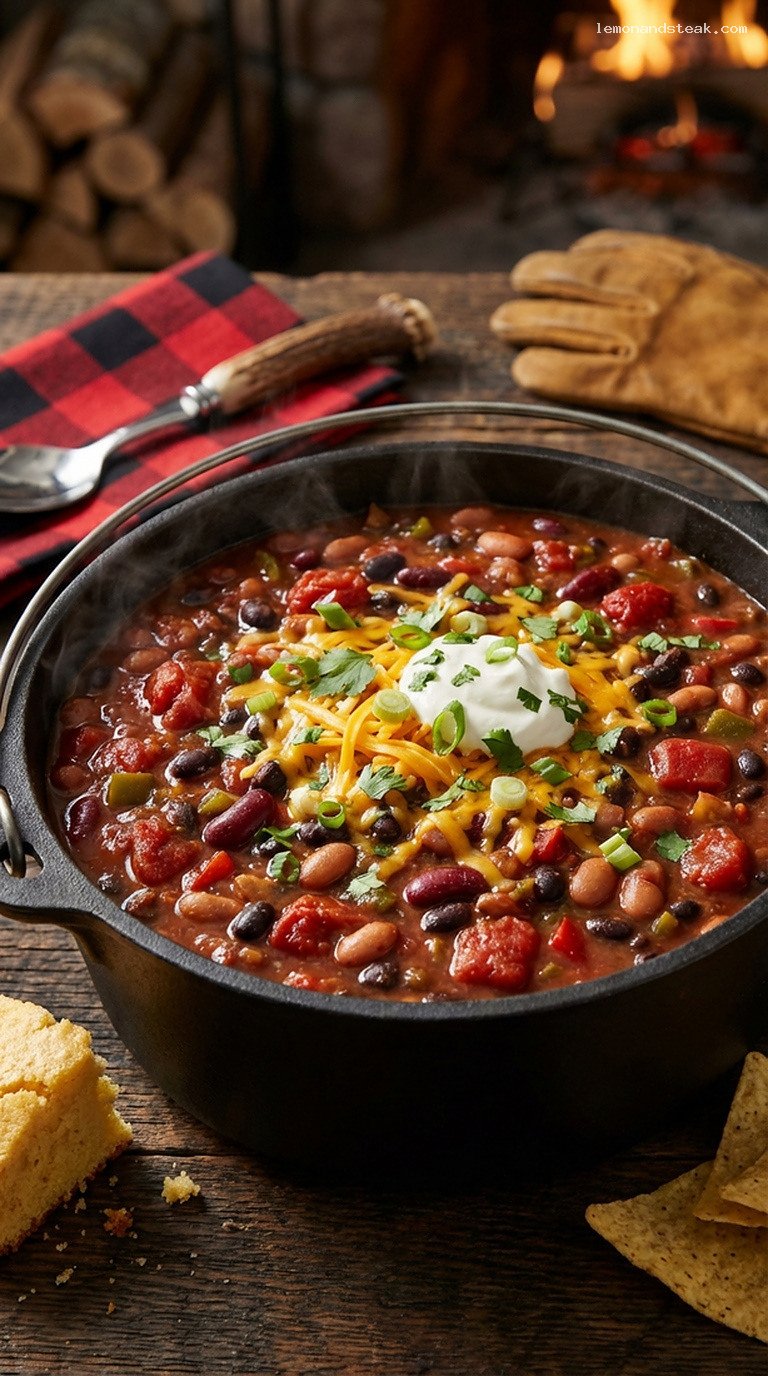 Smoky Three-Bean Chipotle Chili for Cold Nights