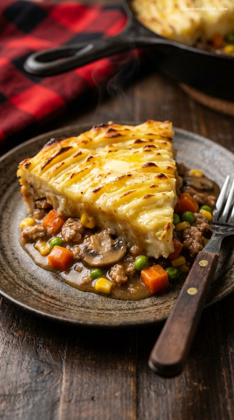 Timberline Turkey Shepherd’s Pie with Maple Brown Butter Potatoes – Closeup
