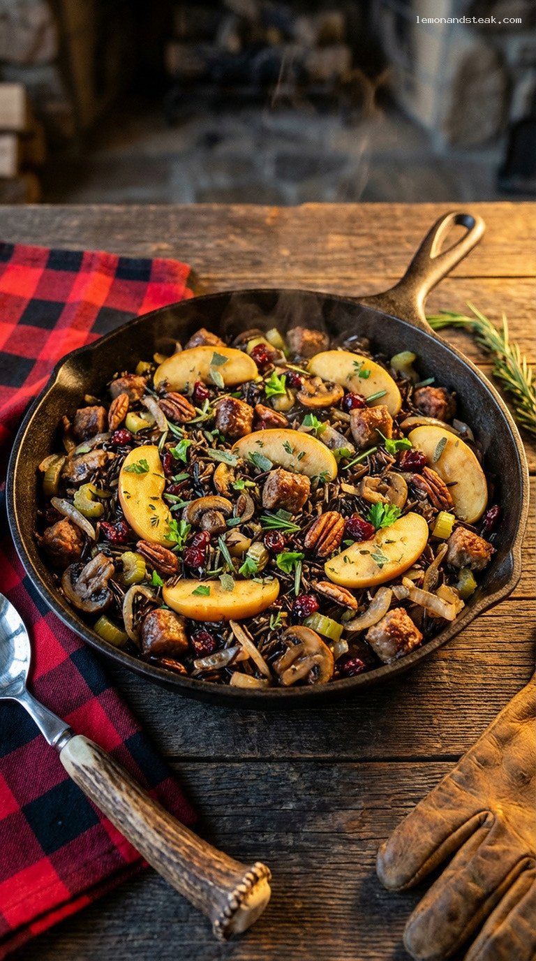 Wild Rice, Apple, and Sausage Harvest Skillet