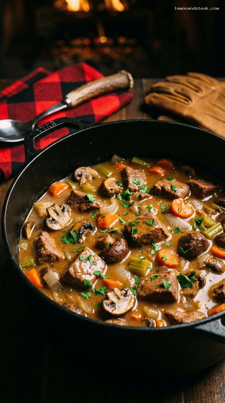 Wine-Braised Veal and Mushroom Stew