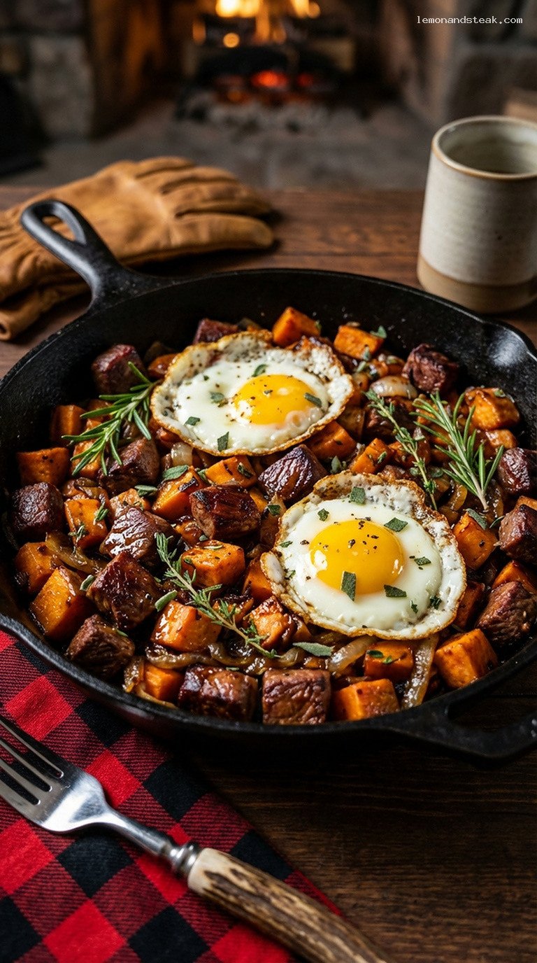 Woodland Venison and Sweet Potato Hearth Hash
