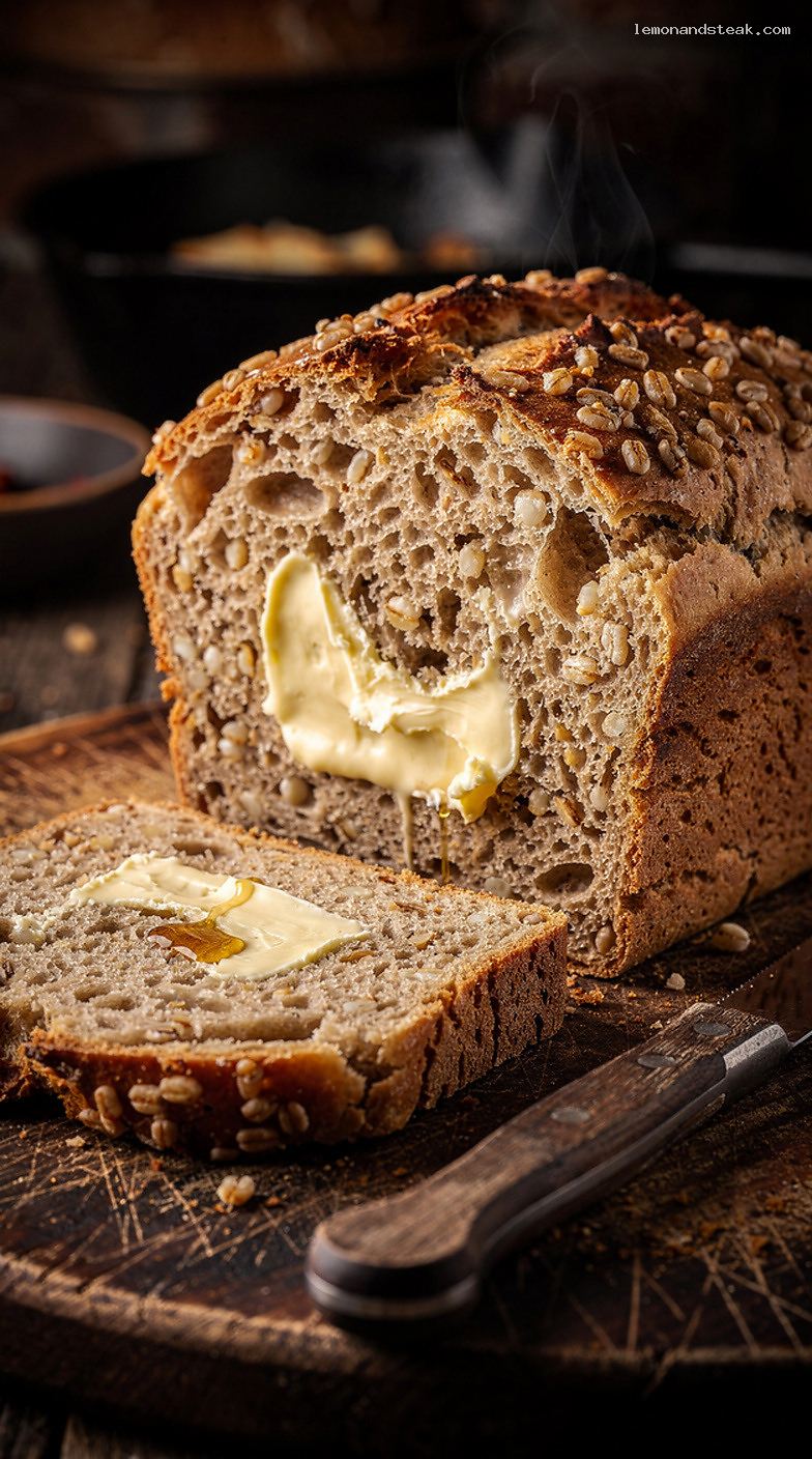 Hearty Homemade Barley Bread Loaf