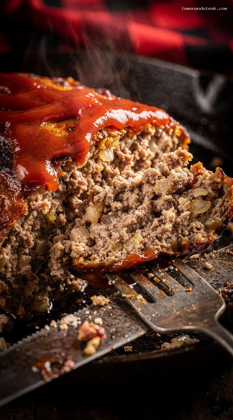 Homestyle Sour Cream Meatloaf with Ketchup Glaze