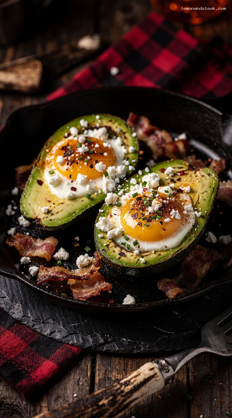 Baked Avocado Eggs Roasted Until Just Set