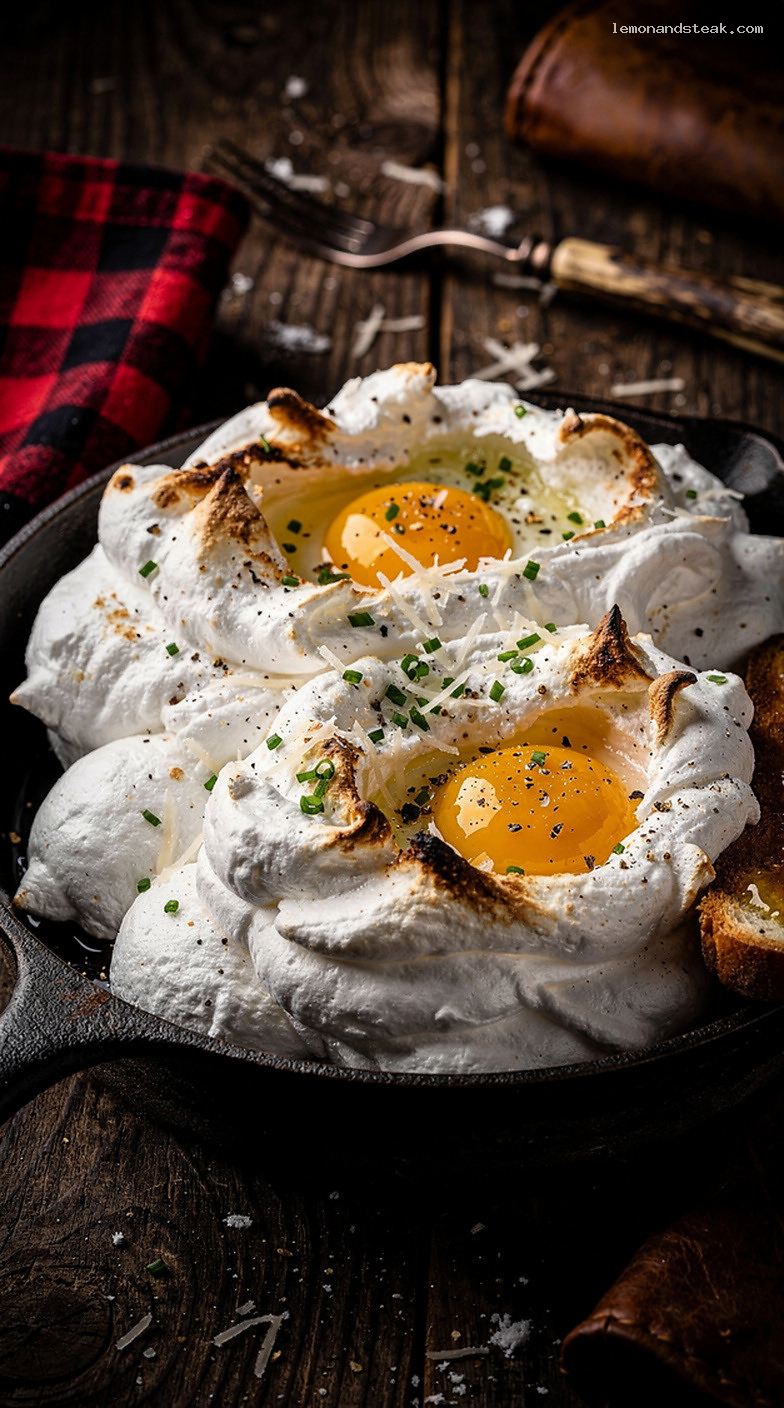 Baked Cloud Eggs With Fluffy Whites and Soft Yolks