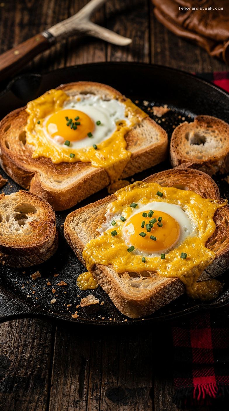 Baked Egg and Cheese Toast in a Hole