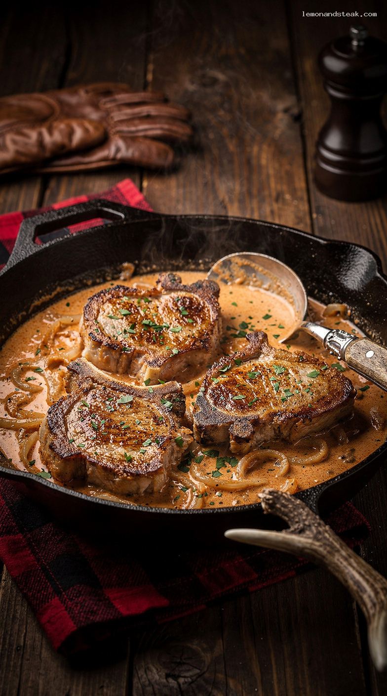 Baked Pork Chops in Creamy Sour Cream Paprika Sauce