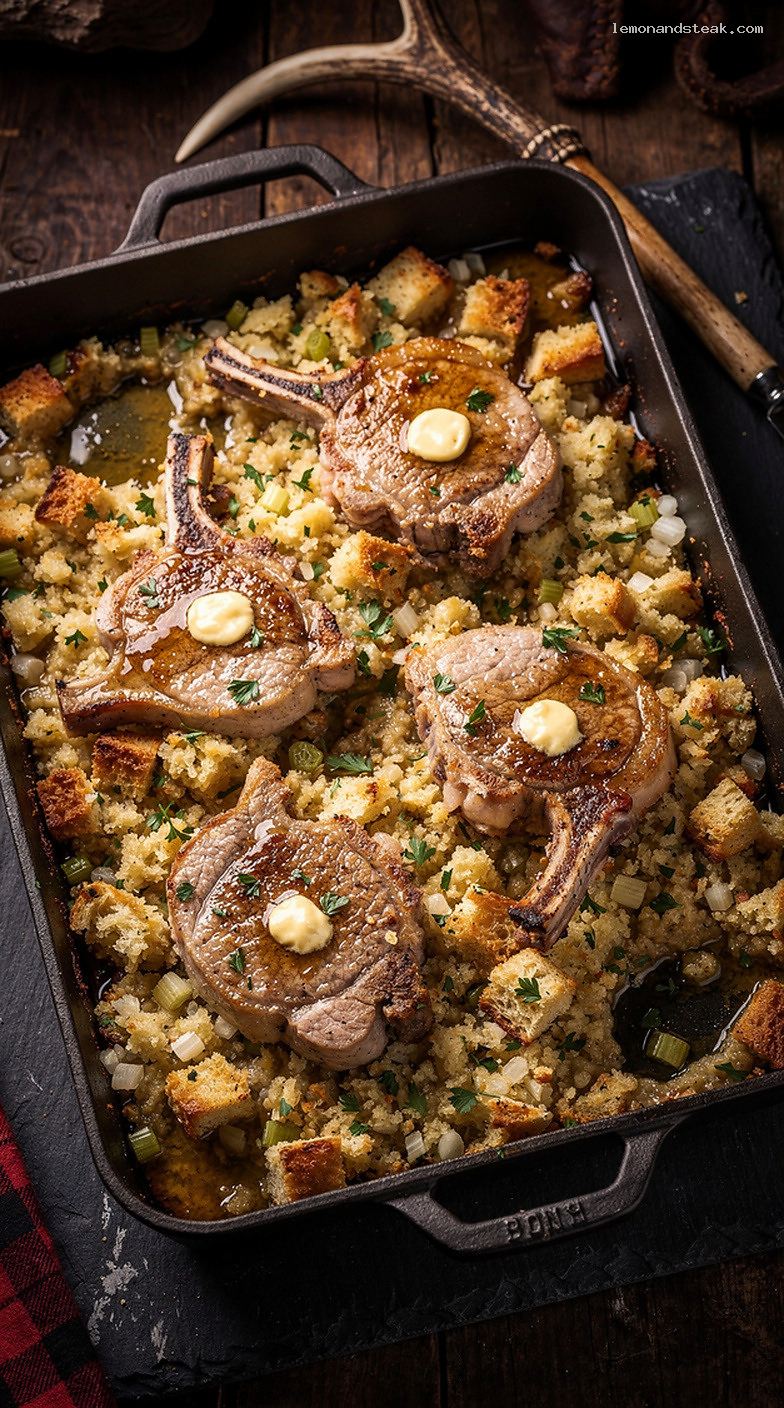 Baked Pork Chops With Buttery Stuffing Mix