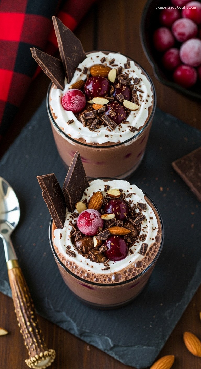 Black Forest Chocolate Cherry Almond Milk Drink