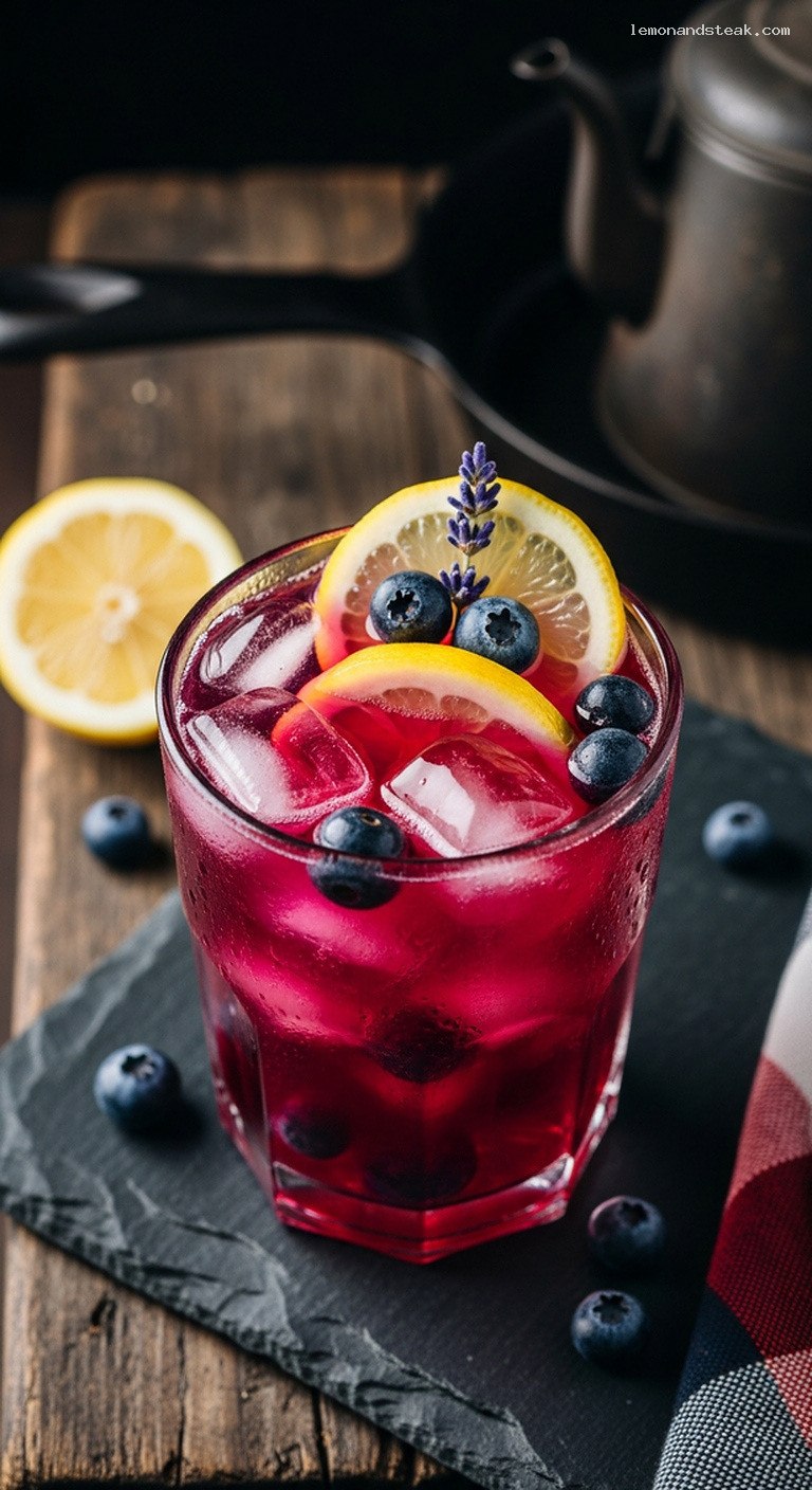 Blueberry Lavender Lemonade With a Floral Twist